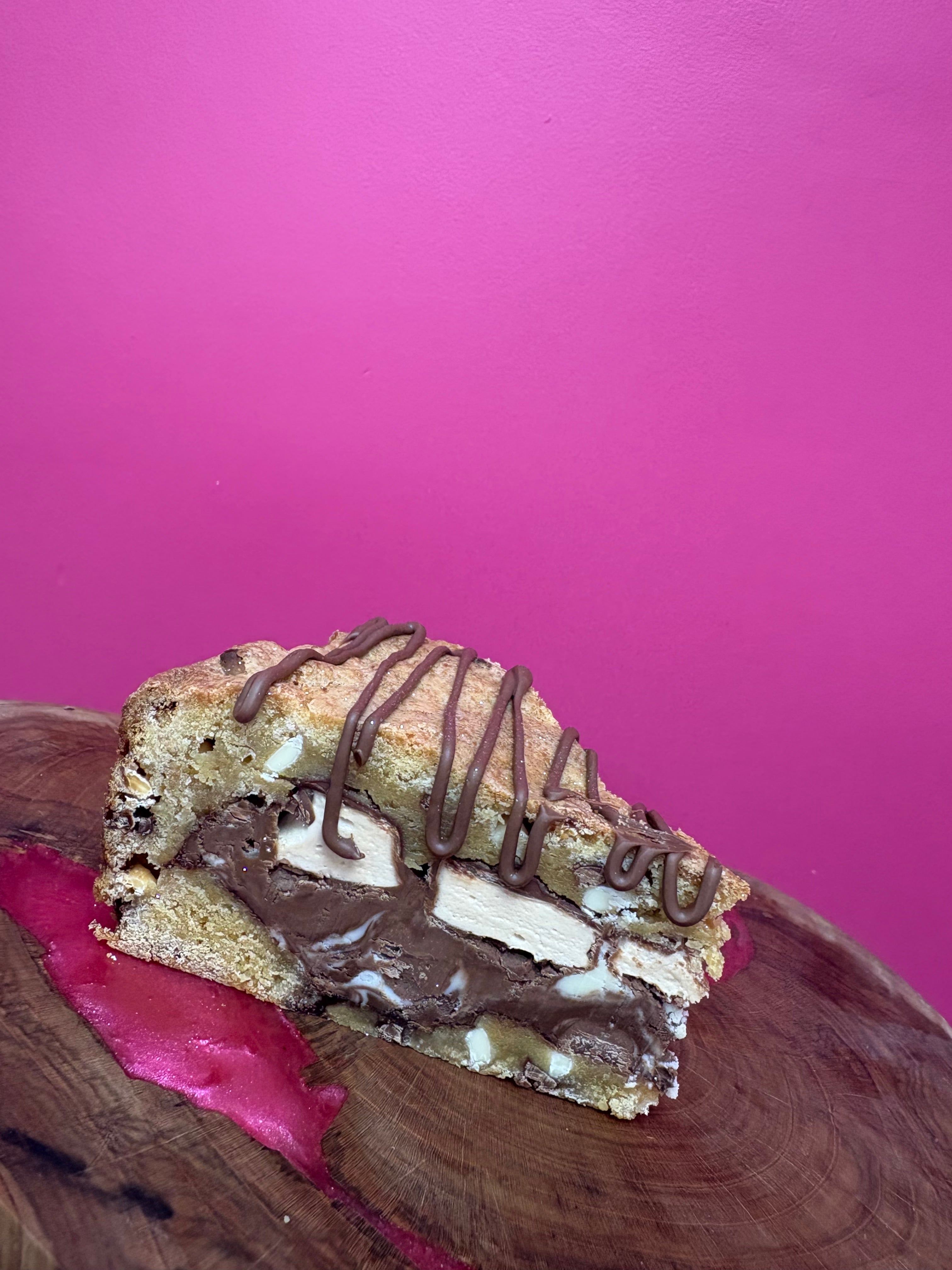 Milkyway and magic stars cookie pie slice